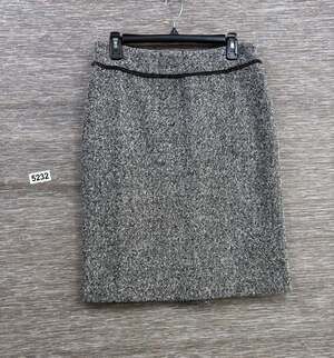 Louben Skirt Womens Size 10 Gray Herringbone Tweed Pencil Lined Workwear Knee